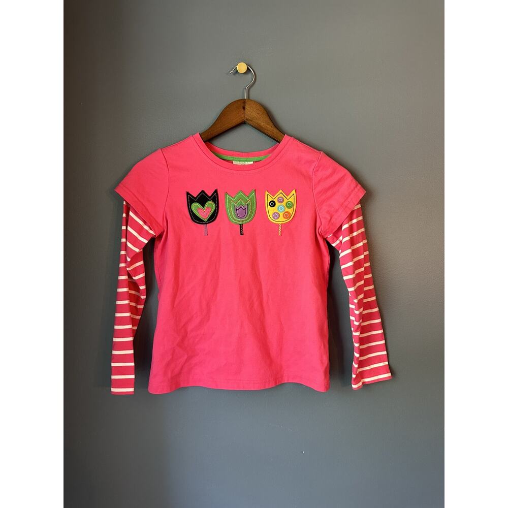Hanna Andersson Layered Look Long Sleeve Pink‎ Tee